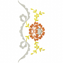 Flowers And Tree Embroidery Design 7